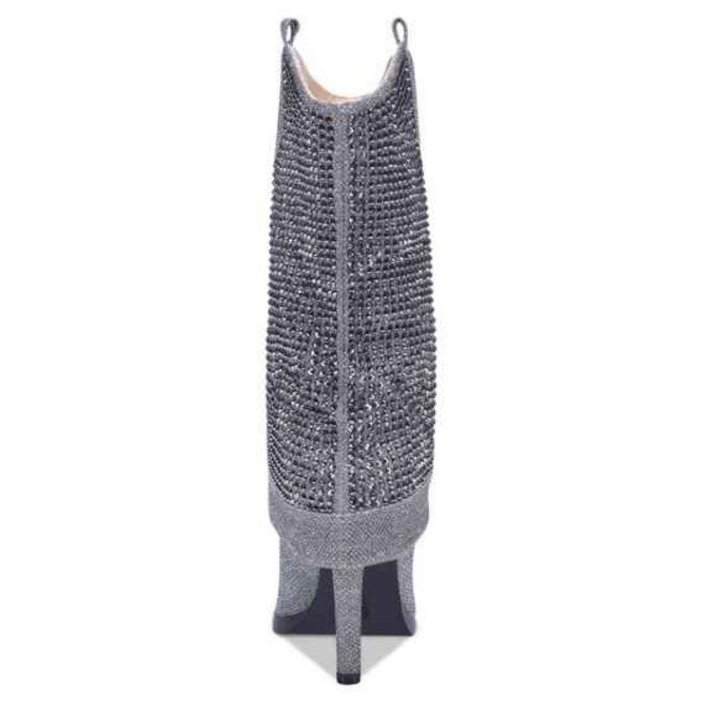 THALIA SODI Womens Gray Rhinestone Nellie Pointed Toe Stiletto Dress Western - Picture 2 of 3